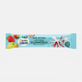 Десерт ФрутоНяня фруктовые кусочки из Яблок и Клубники 16г