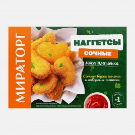 Наггетсы из мяса цыпленка Мираторг Сочные 250г