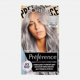 Краска для волос L’Oreal Paris Preference стойкая Яркость цвета оттенок 10.112 Серебристо-серый