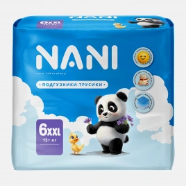 Подгузники-трусики Nani р.6XXL 15+ кг 32шт