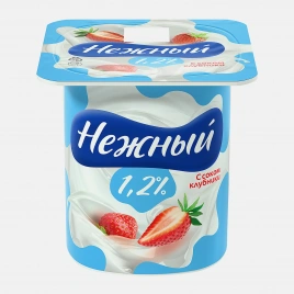 Продукт йогуртный Campina Нежный с соком клубники 1.2% 100г