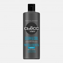 Шампунь для волос мужской Сьёсс Men Clean&Cool для нормальных и жирных волос 450мл