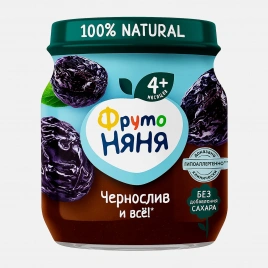 Пюре из чернослива с 4 месяцев Фрутоняня 100г
