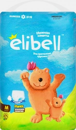Подгузники-трусики Elibell Premium р.M 6-11кг 52шт