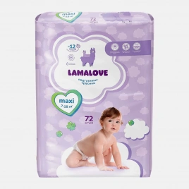 Подгузники-трусики детские Maxi 7-18кг Lamalove 72шт