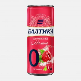 Пивной напиток с малиновым вкусом безалкогольный Балтика 330мл