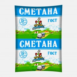 Сметана Кубанский молочник 15% 250г