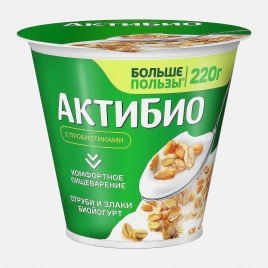 Биойогурт Актибио отруби злаки 2.9% 220г
