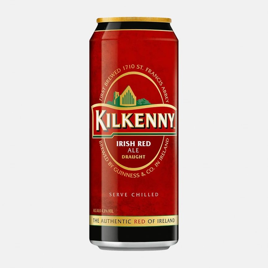 Пиво Kilkenny Draught темное фильтрованное пастеризованное с капсулой 4.3% 440мл фото 1
