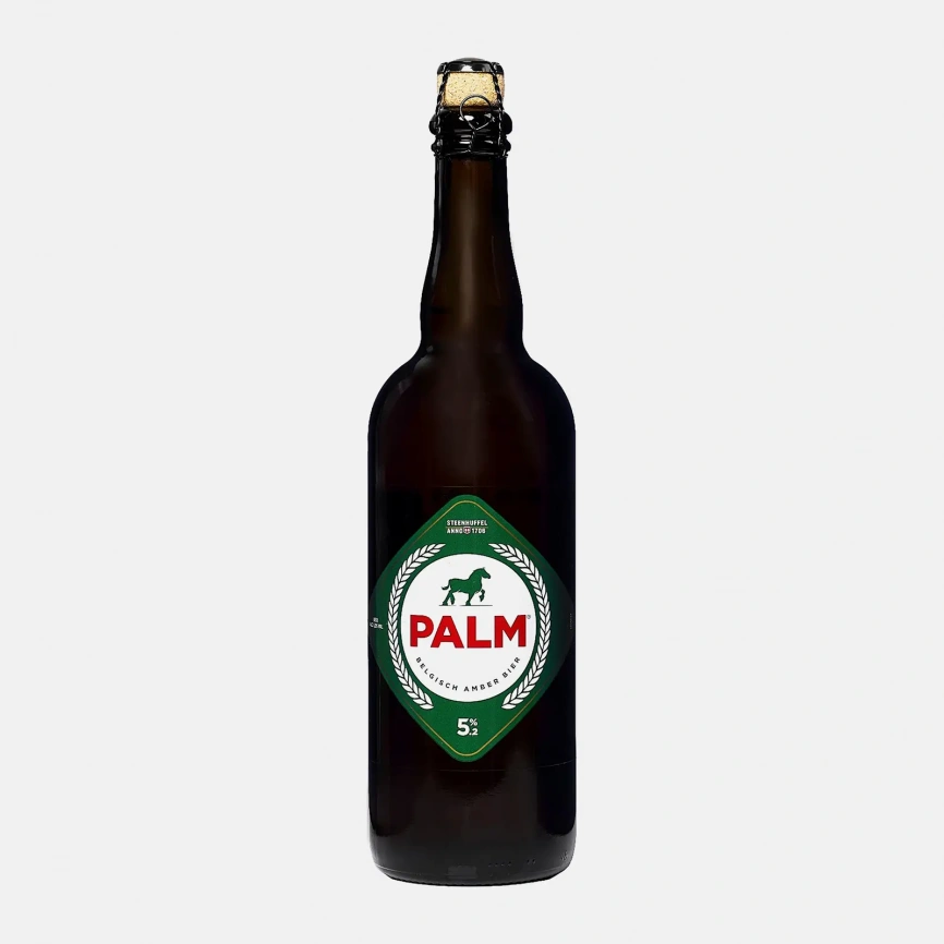 Пиво Palm темное фильтрованное пастеризованное 5.2% 750мл фото 1