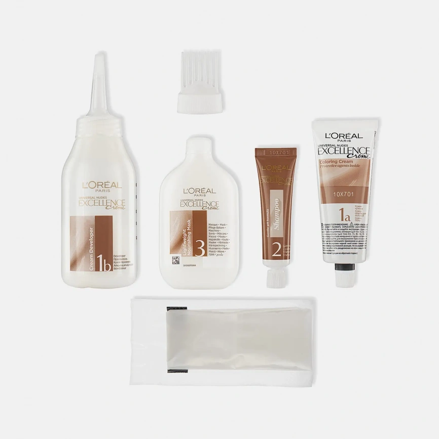 Крем-краска для волос L’Oreal Paris без аммиака Excellence Creme Универсальные Нюдовые оттенки 2U Универсальный очень темно-каштановый фото 2