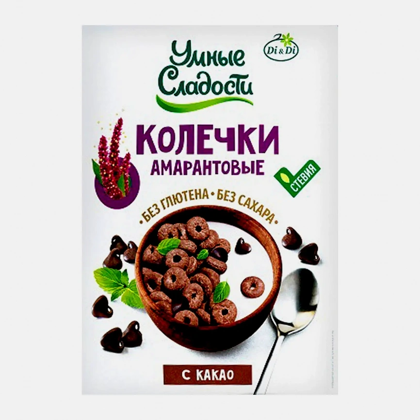 Колечки Умные сладости амарантовые с какао Di&Di 150г фото 1