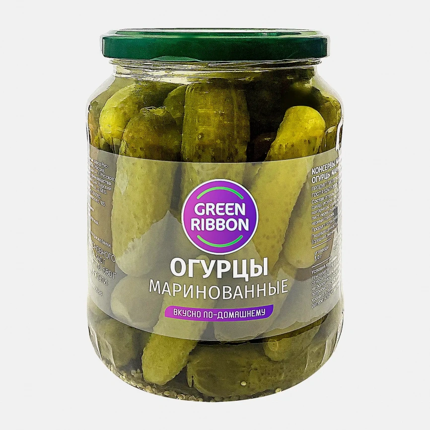 Огурцы Green Ribbon маринованные 680г фото 3