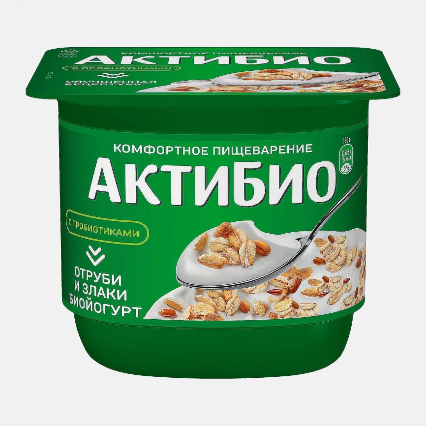 Биойогурт Актибио Отруби злаки 2.9% 130г фото 1