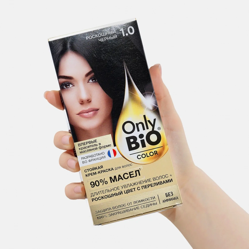 Краска для волос Only Bio Color тон 1.0 Роскошный черный 115мл фото 2