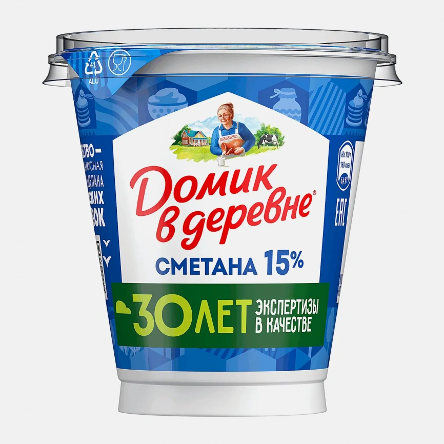Сметана Домик в Деревне 15% 300г фото 1