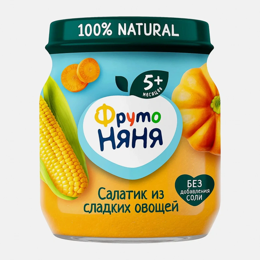 Пюре Фрутоняня Салатик из сладких овощей с 5 месяцев 110г фото 1