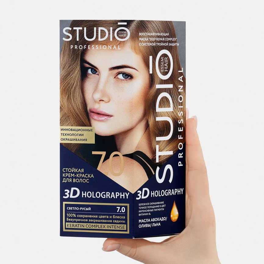 Стойкая крем-краска Studio 7.0 Светло-русый 115мл фото 2