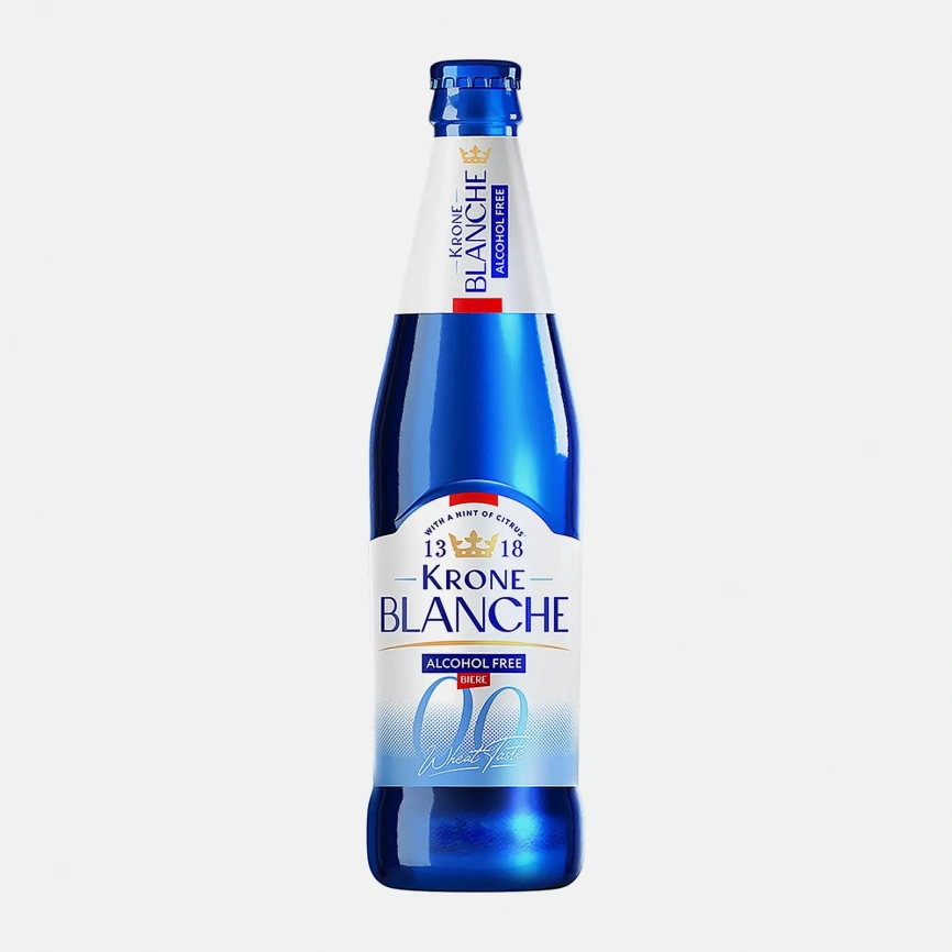 Пивной напиток нефильтрованный безалкогольный Krone Blanche Biere 0.5% 450мл фото 1