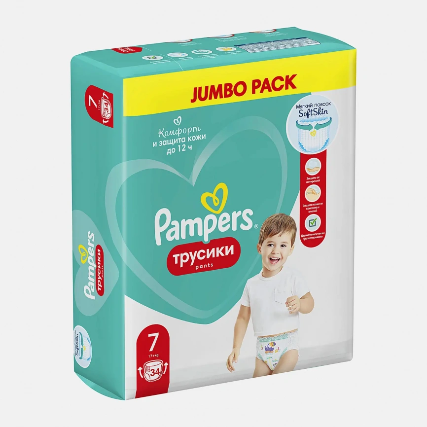 Трусики-подгузники Pampers 7 17+кг 34шт фото 2