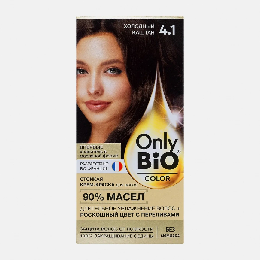 Краска для волос Only Bio Color тон 4.1 Холодный каштан 115мл фото 1