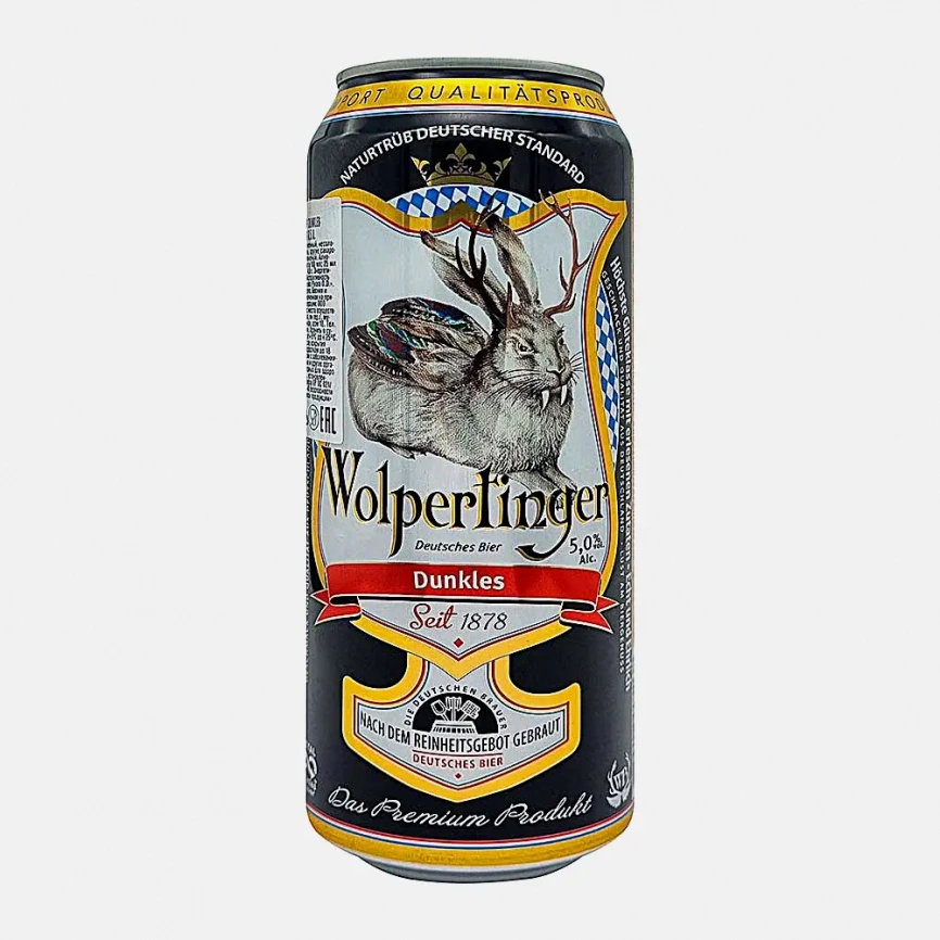 Темное пиво фильтрованное Wolpertinger Dunkles 5% 500мл фото 1
