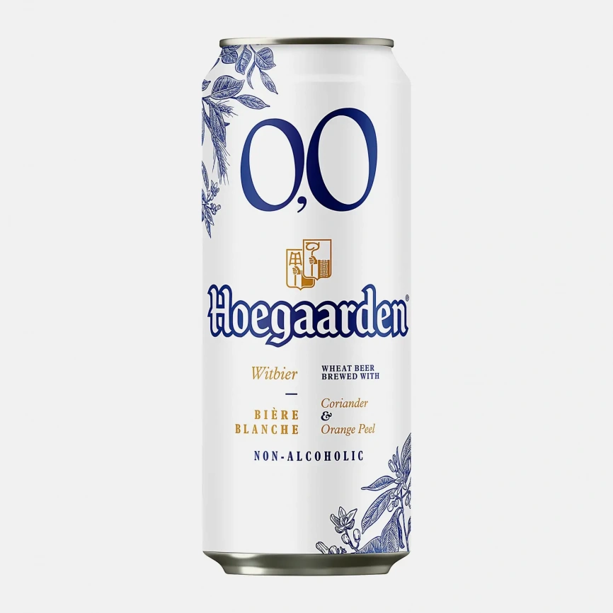 Пивной напиток нефильтрованный безалкогольный Hoegaarden 450мл фото 1