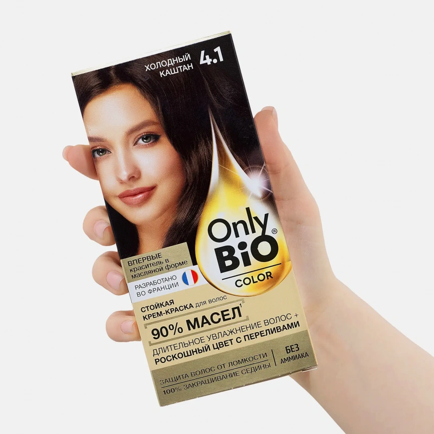 Краска для волос Only Bio Color тон 4.1 Холодный каштан 115мл фото 2