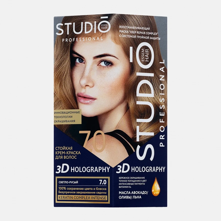 Стойкая крем-краска Studio 7.0 Светло-русый 115мл фото 1